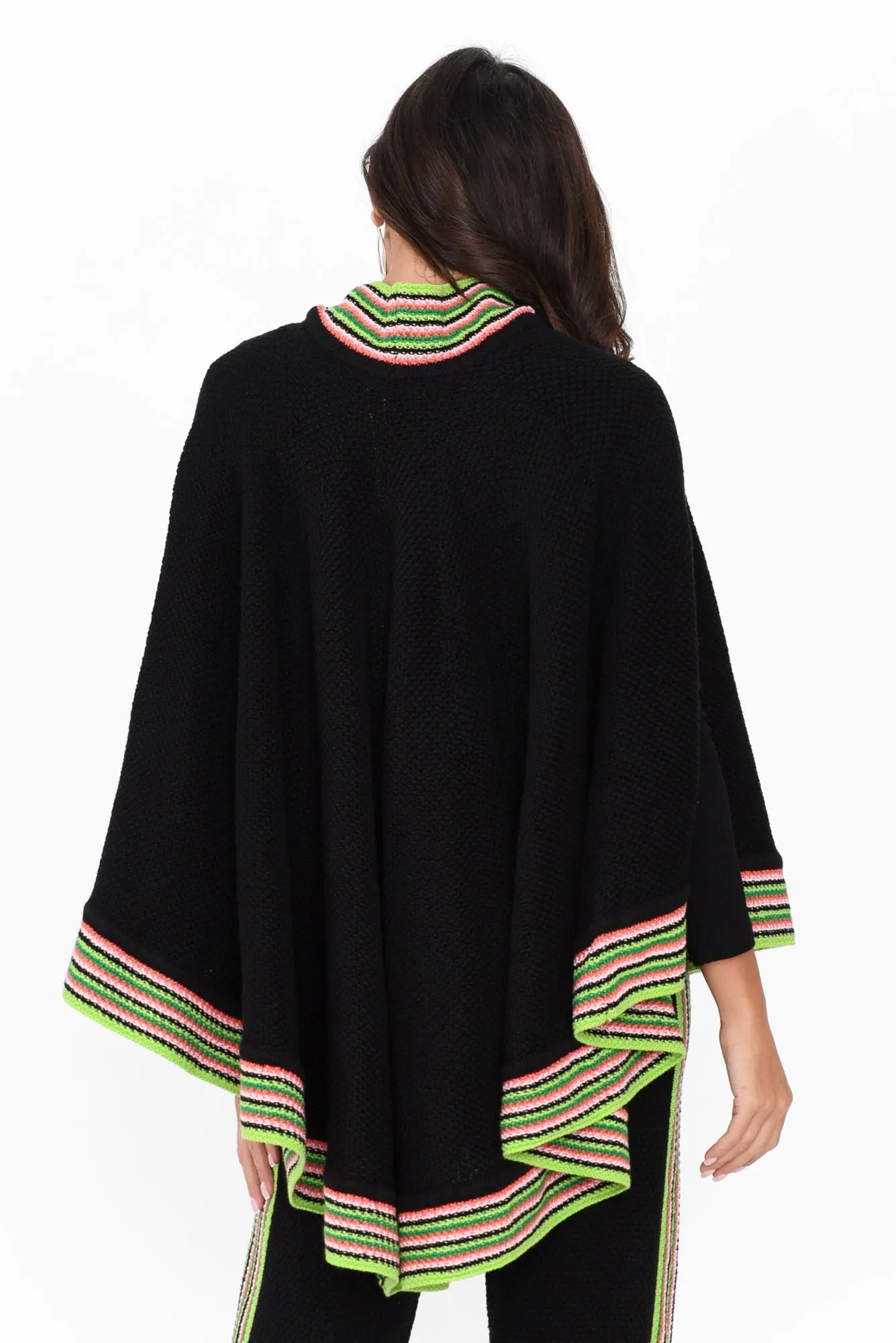 Two Loves Black Cotton Blend Cape sold by Blue Bungalow product image thumbnail 4
