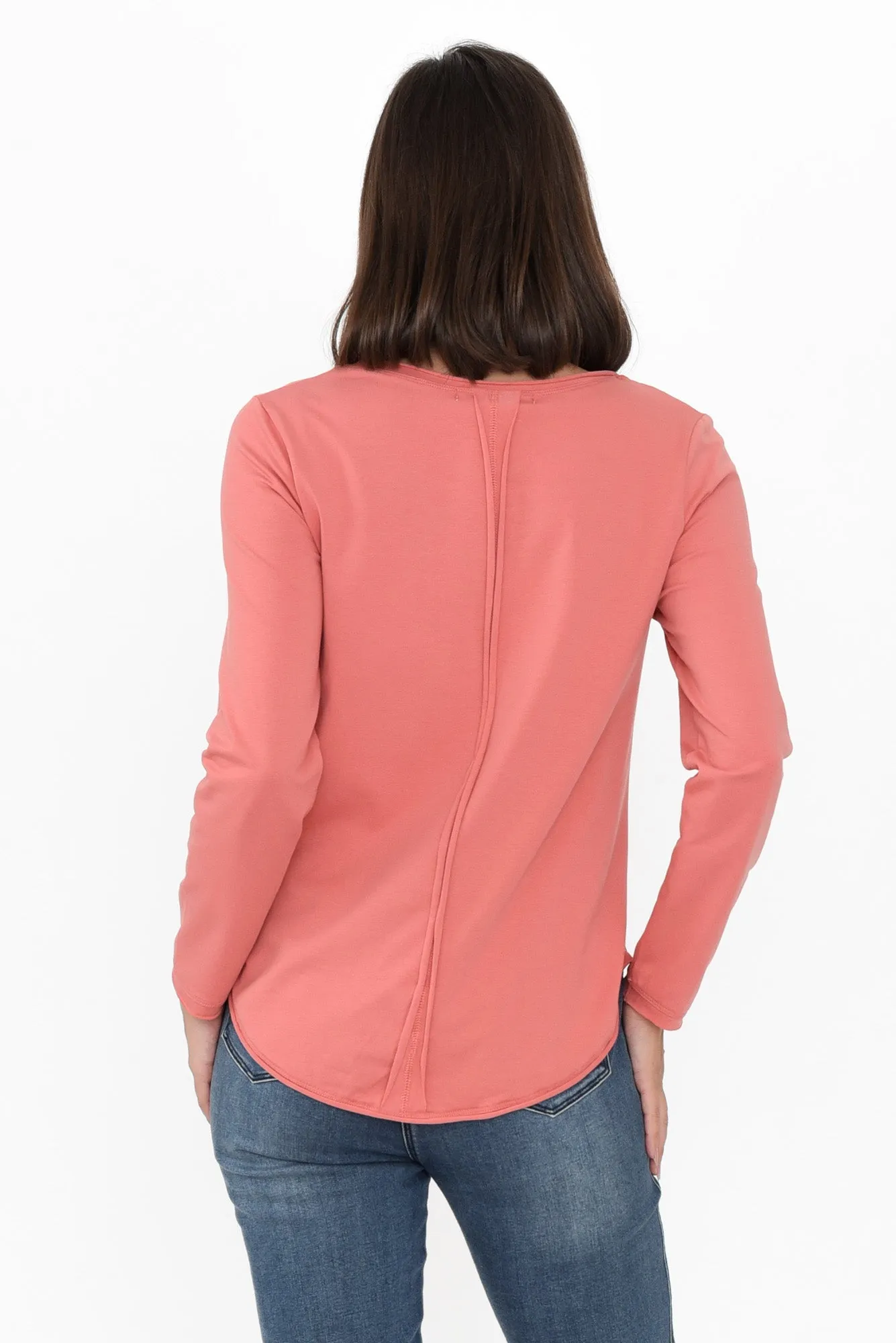 Suri Peach Cotton Long Sleeve Top sold by Blue Bungalow product image thumbnail 5