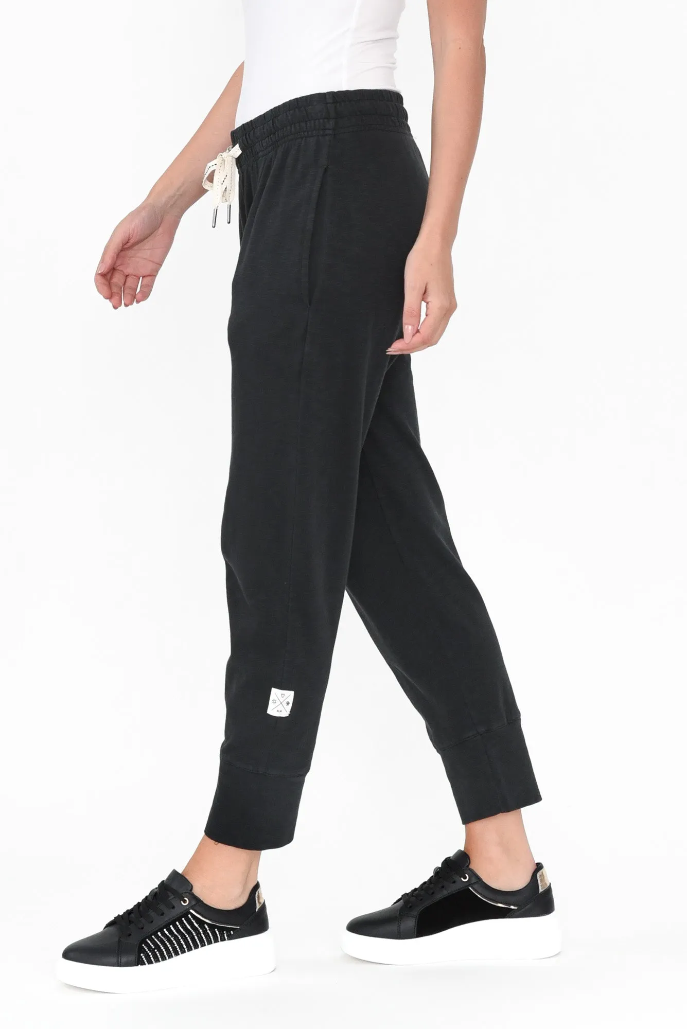 Fundamental Brunch Black Cotton Sweatpants sold by Blue Bungalow product image thumbnail 3
