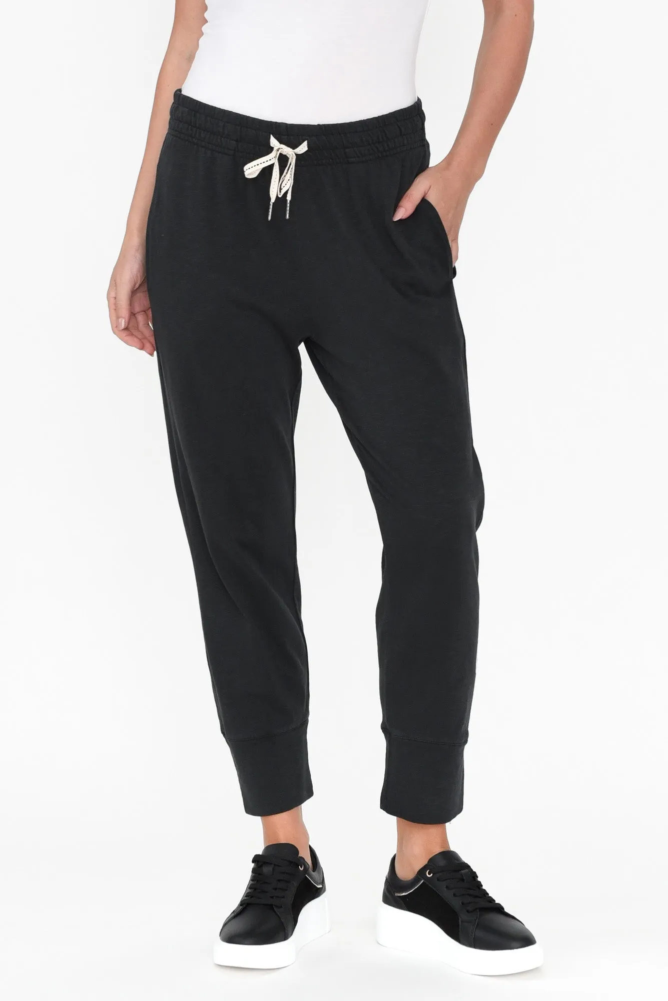Fundamental Brunch Black Cotton Sweatpants sold by Blue Bungalow