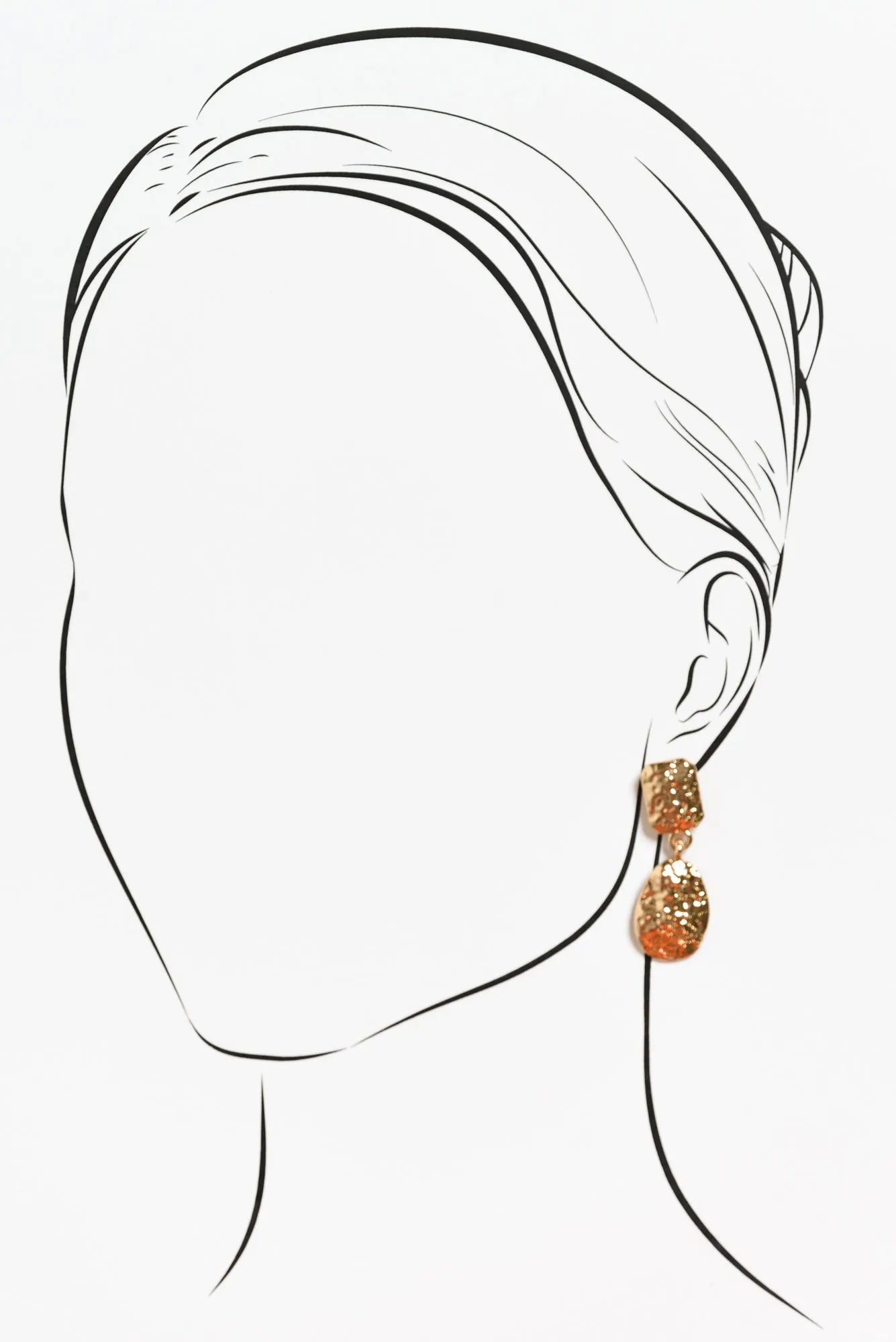 Mallow Gold Textured Drop Earrings sold by Blue Bungalow product image thumbnail 2