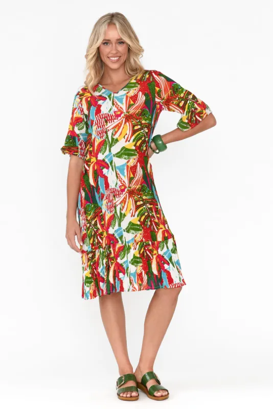 Calla Orange Rainforest Crinkle Dress sold by Blue Bungalow
