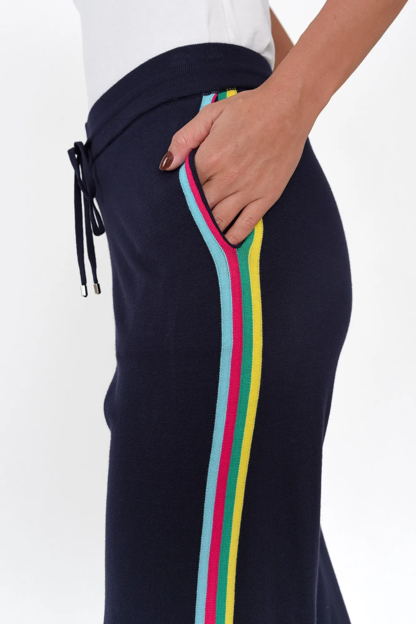 Aida Navy Stripe Knit Pants sold by Blue Bungalow product image thumbnail 5