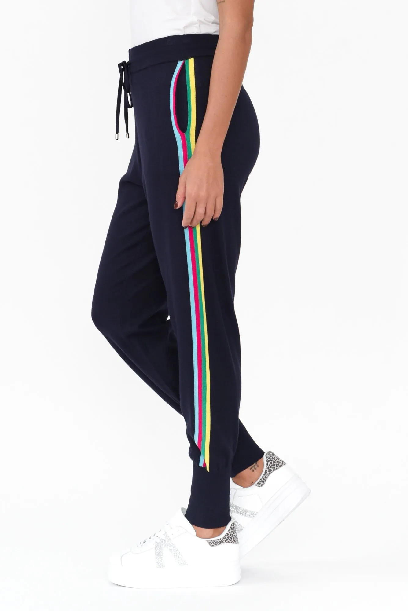 Aida Navy Stripe Knit Pants sold by Blue Bungalow product image thumbnail 3