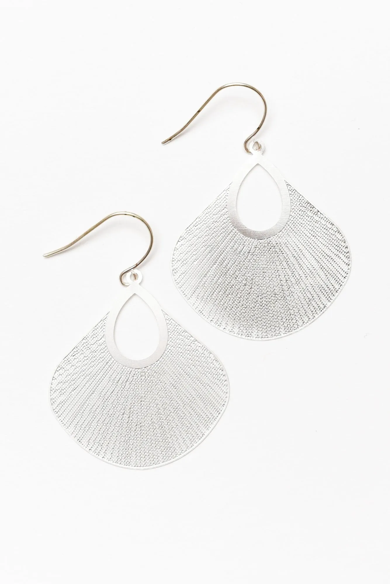 Evelyn Silver Fan Earrings sold by Blue Bungalow