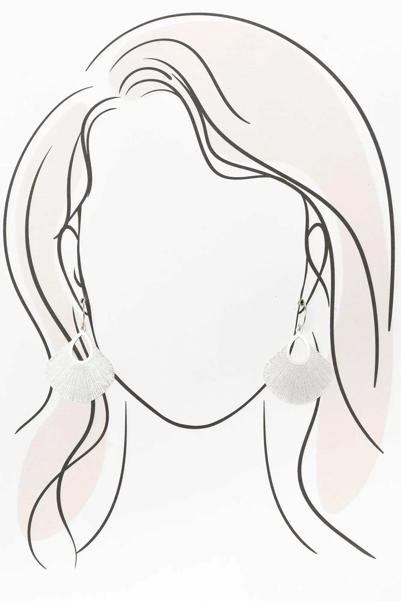 Evelyn Silver Fan Earrings sold by Blue Bungalow product image thumbnail 2