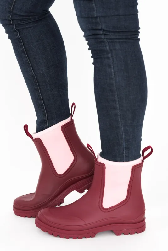 Amelia Berry Rain Boot sold by Blue Bungalow
