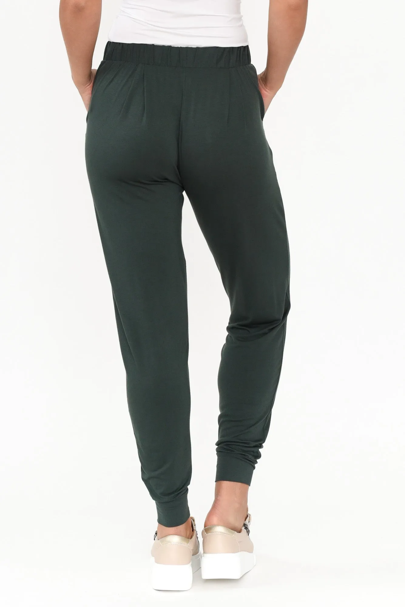 Dark Green Weekend Pants sold by Blue Bungalow product image thumbnail 4