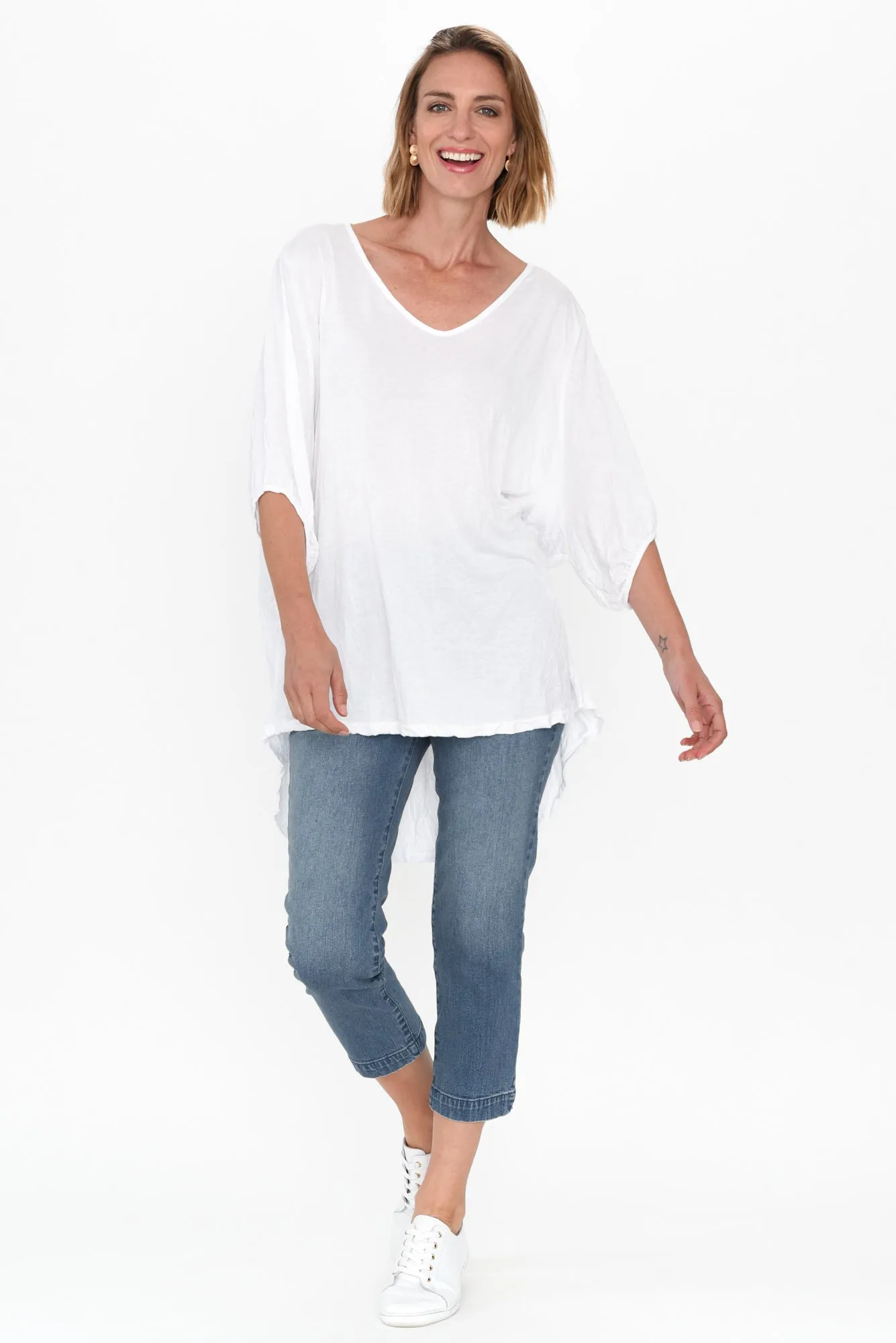 Rosanna Washed Denim Cropped Jeans sold by Blue Bungalow product image thumbnail 2