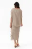 Katerina Taupe Silk Overlay Maxi Dress sold by Blue Bungalow