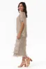 Katerina Taupe Silk Overlay Maxi Dress sold by Blue Bungalow