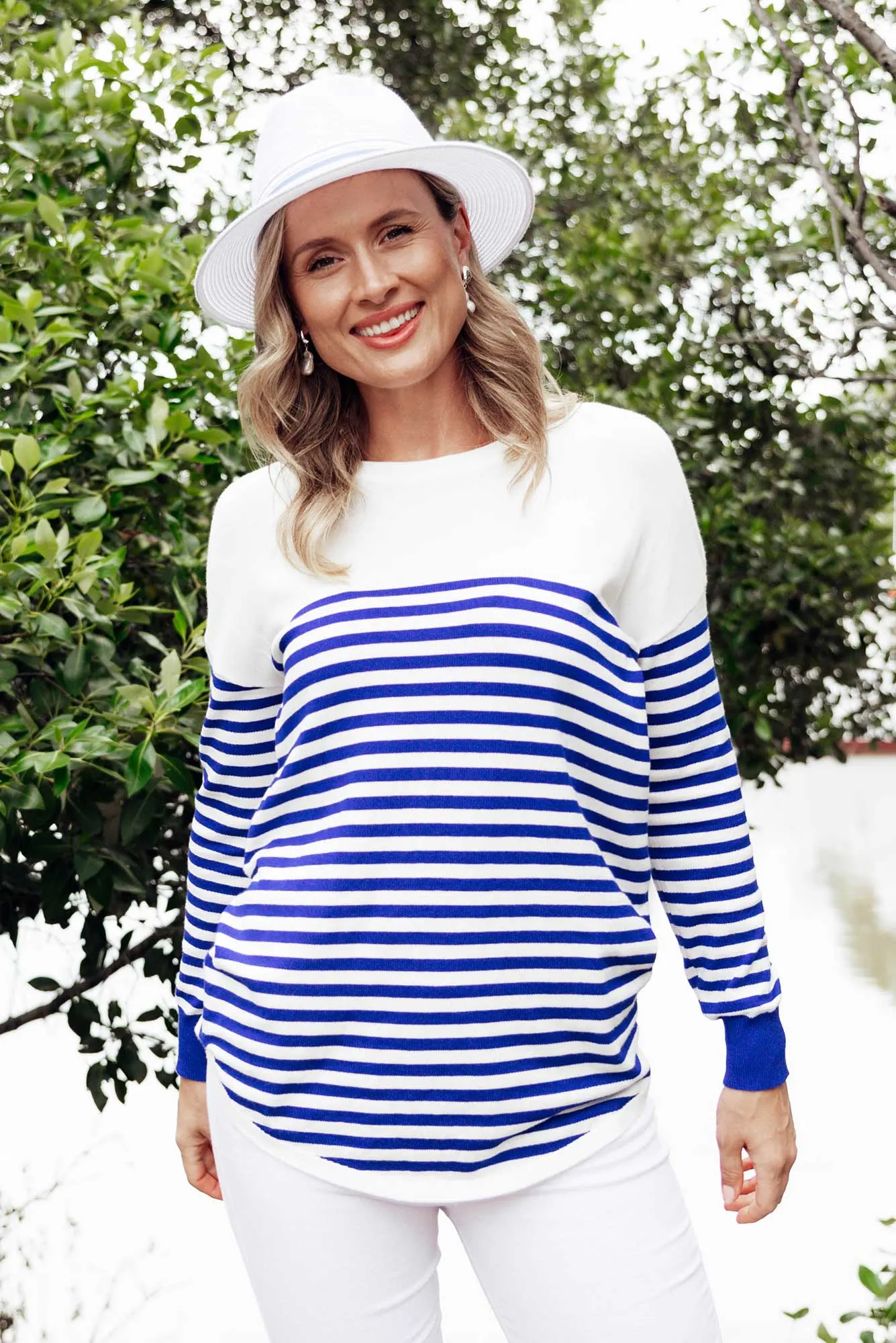 Sophie Cobalt Stripe Knit Jumper sold by Blue Bungalow product image thumbnail 2
