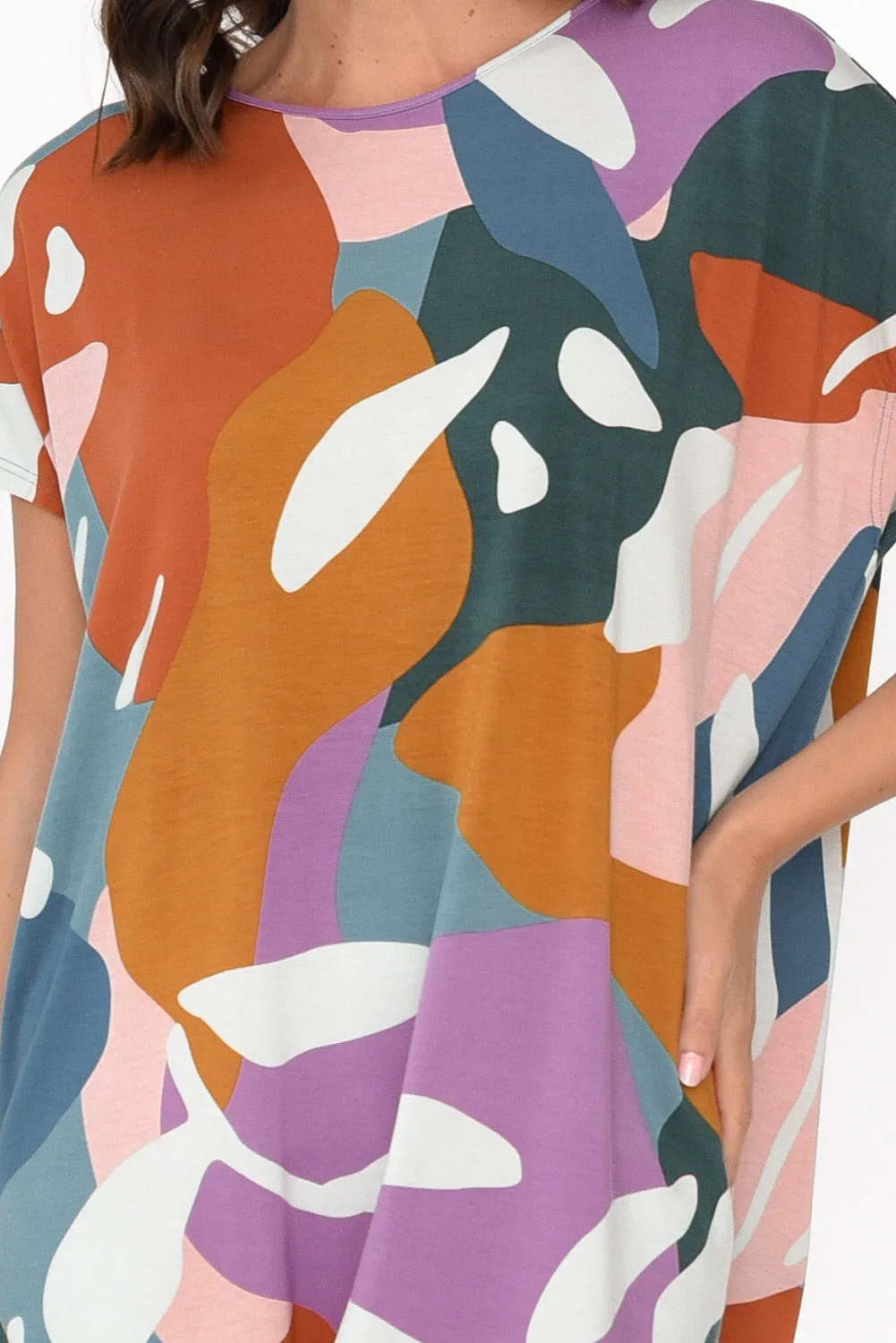 Blue Tropical Micro Modal Drape Top sold by Blue Bungalow product image thumbnail 4