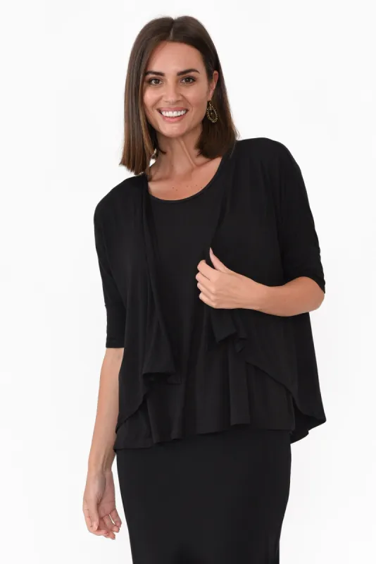 Opal Black Bamboo Cardigan sold by Blue Bungalow