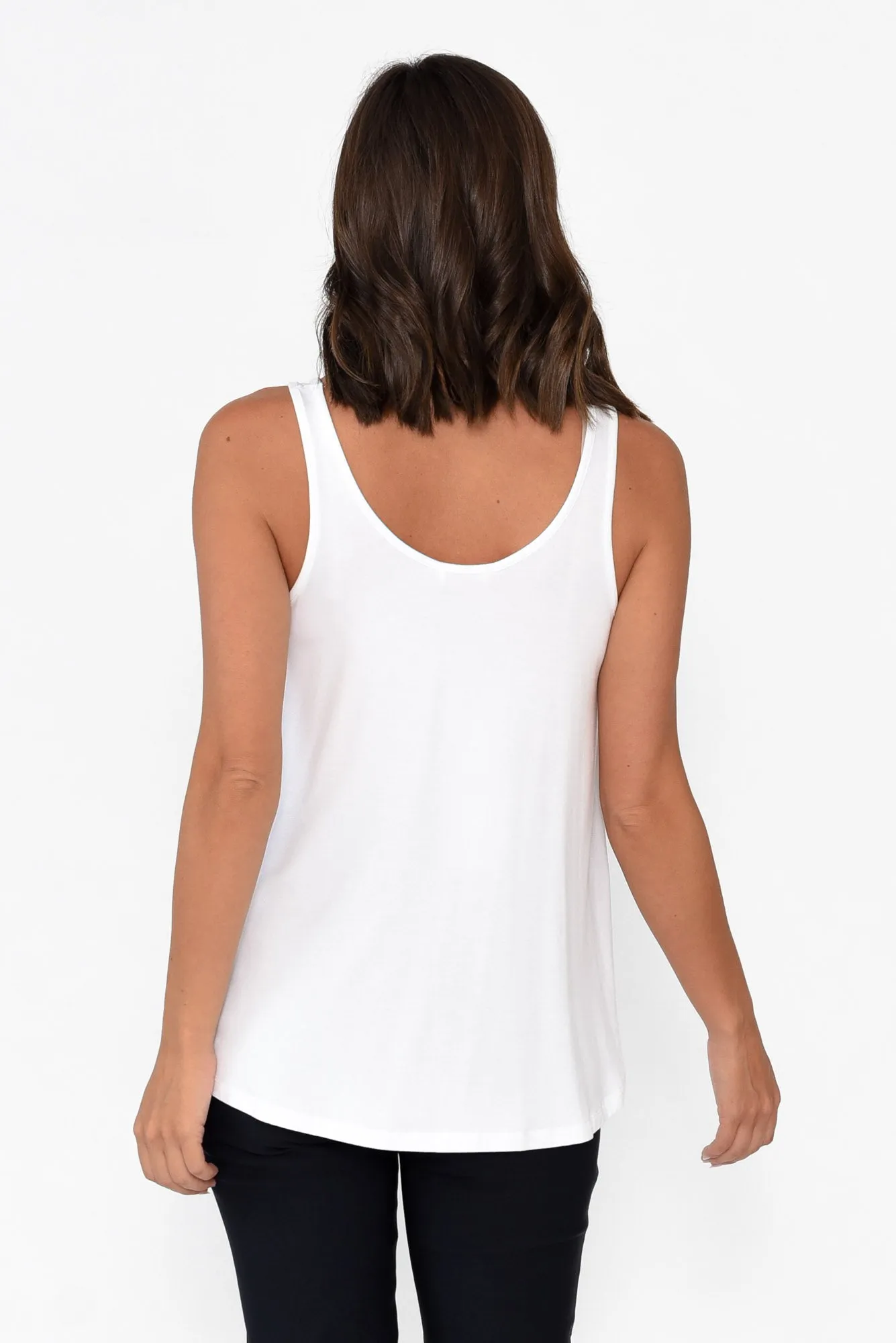 White Bamboo Relaxed Singlet sold by Blue Bungalow product image thumbnail 4