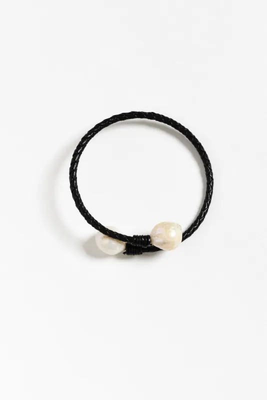 Lula Black Braided Bracelet sold by Blue Bungalow