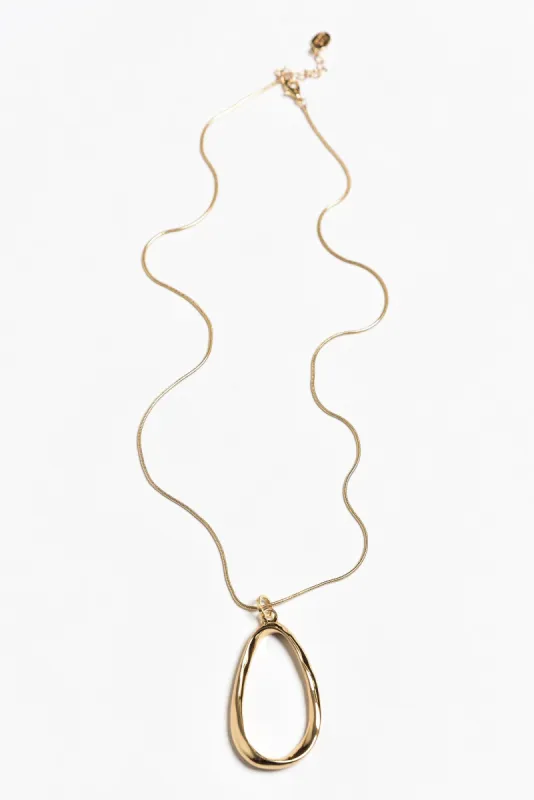 Francesca Gold Pendant Necklace sold by Blue Bungalow