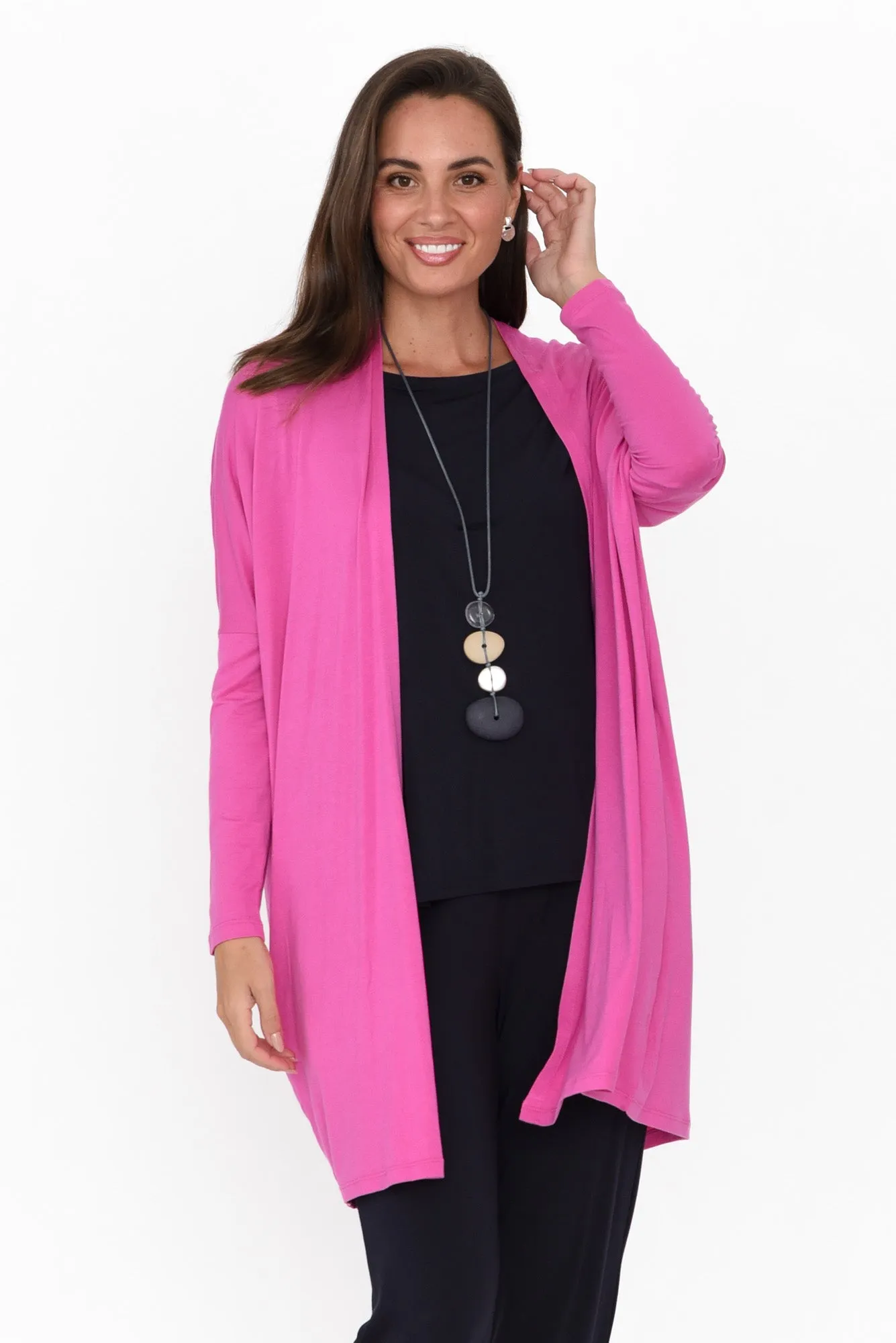 Margot Flamingo Pink Cardigan sold by Blue Bungalow