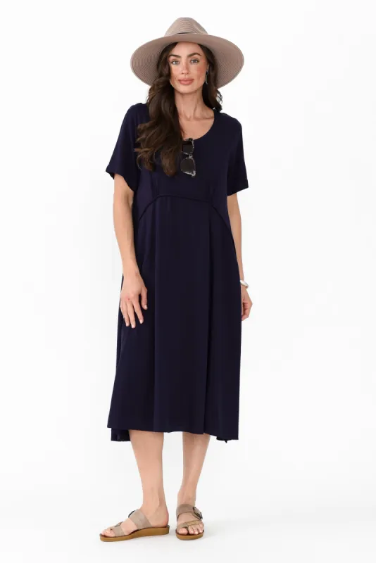 Zaelia Navy Crescent Dress sold by Blue Bungalow