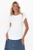 Manly White Cotton Tee sold by Blue Bungalow