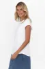 Manly White Cotton Tee sold by Blue Bungalow