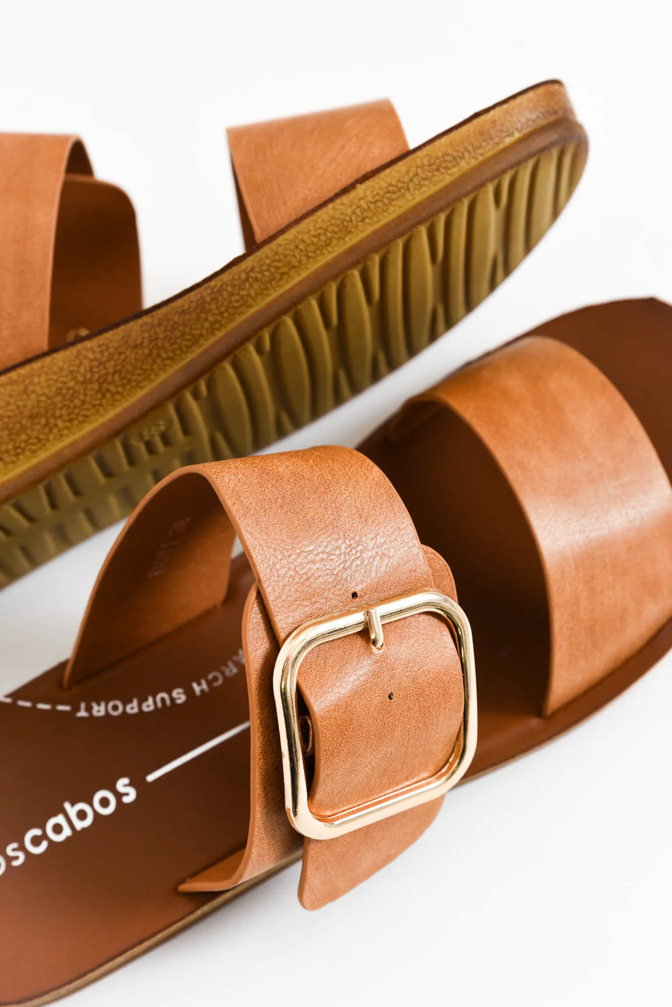 Doti Tan Buckle Slide sold by Blue Bungalow product image thumbnail 2