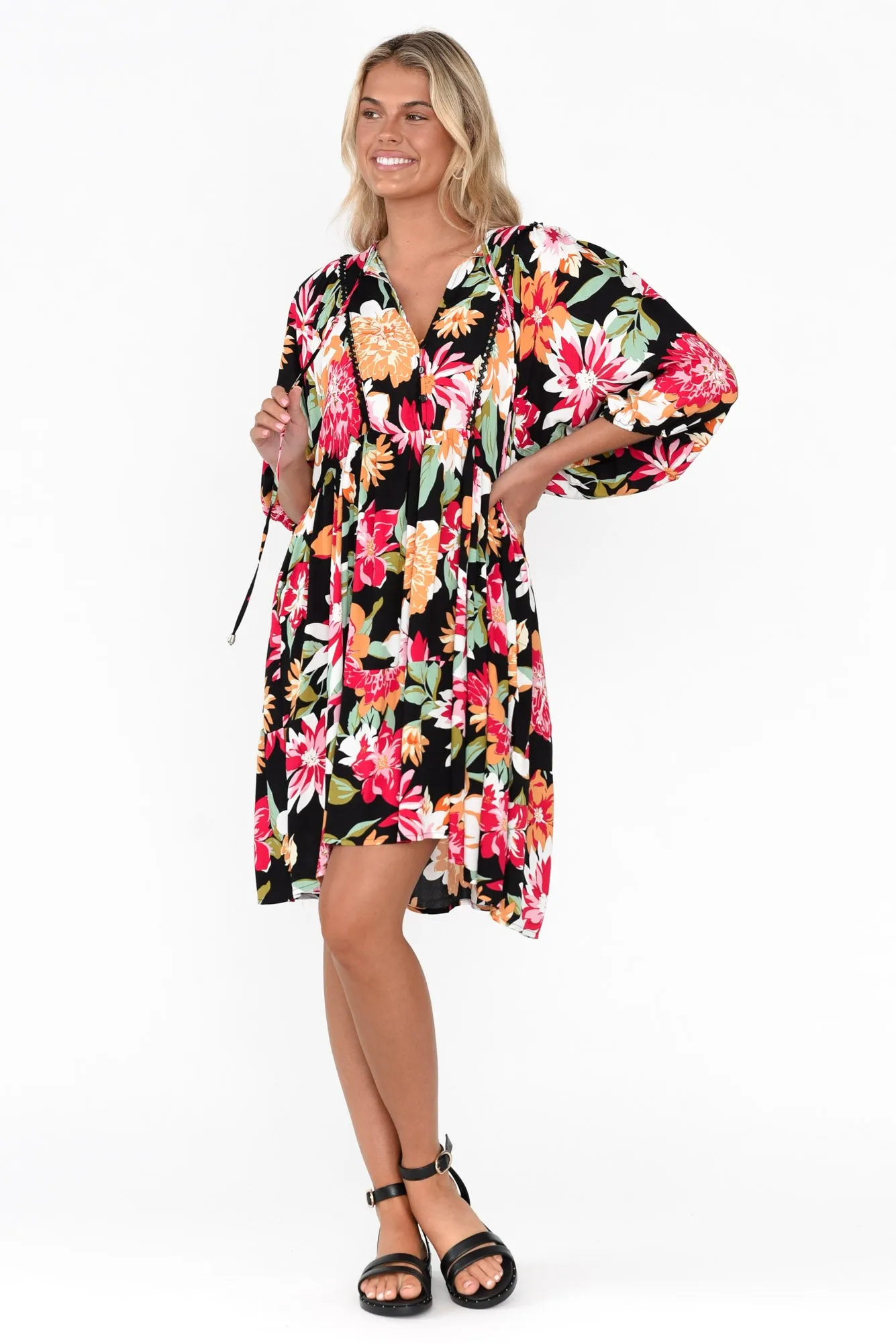 Lyric Black Blossom Pocket Dress sold by Blue Bungalow product image thumbnail 2