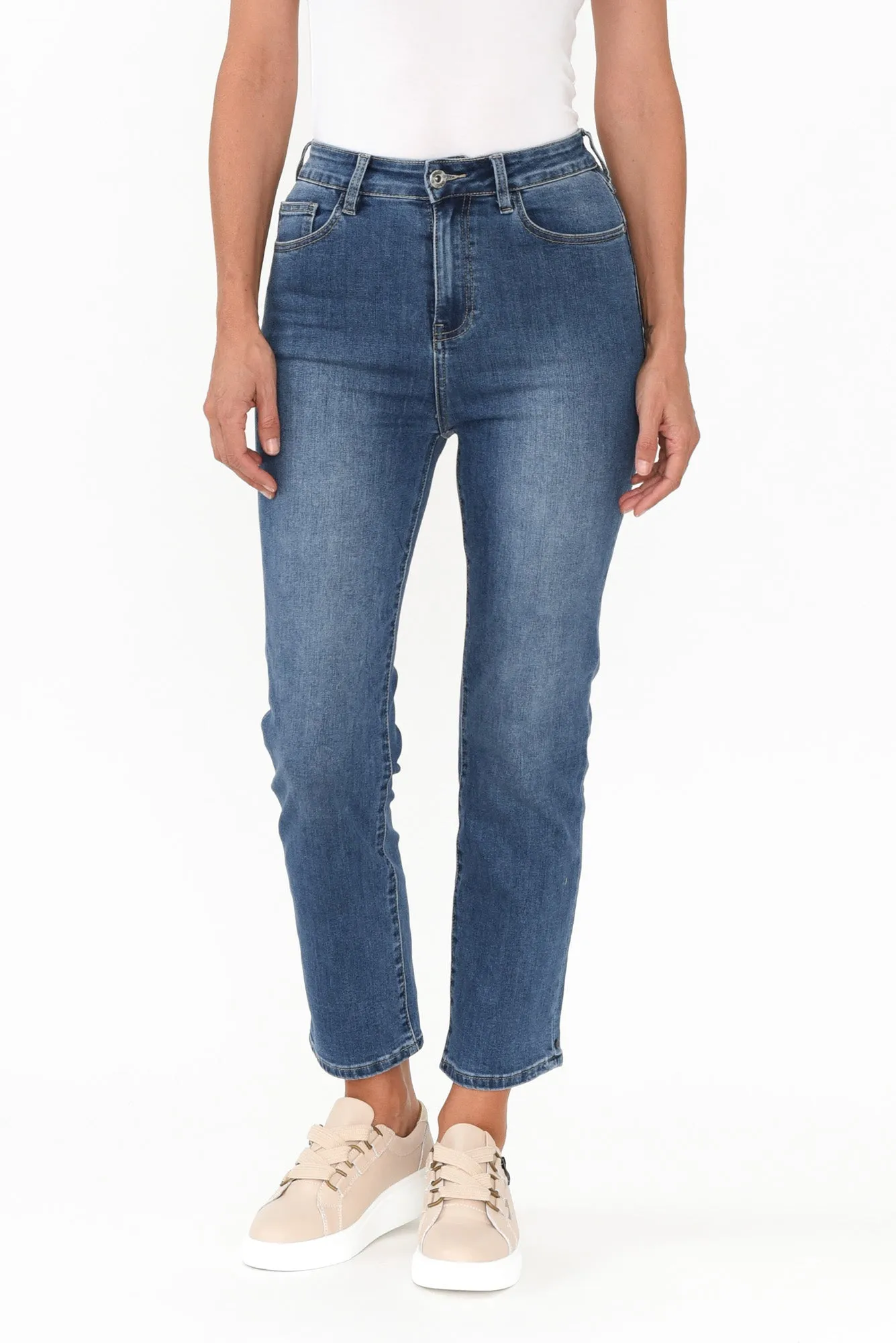 Ada Dark Denim Straight Leg Jeans sold by Blue Bungalow