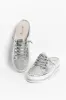 Sarah Silver Leather Mule Sneaker sold by Blue Bungalow