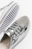 Sarah Silver Leather Mule Sneaker sold by Blue Bungalow