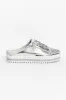Sarah Silver Leather Mule Sneaker sold by Blue Bungalow