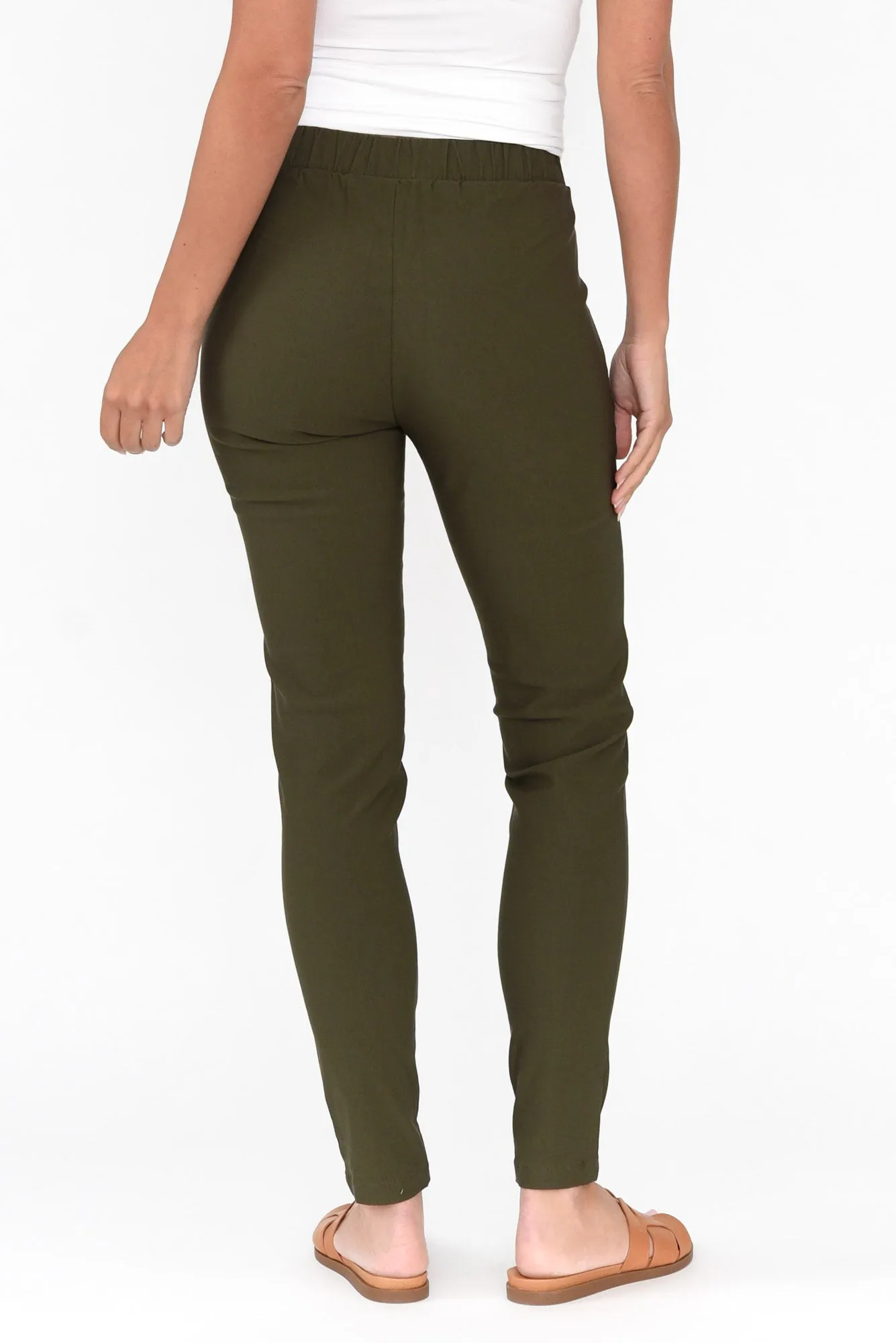 Olympia Khaki Straight Pants sold by Blue Bungalow product image thumbnail 4