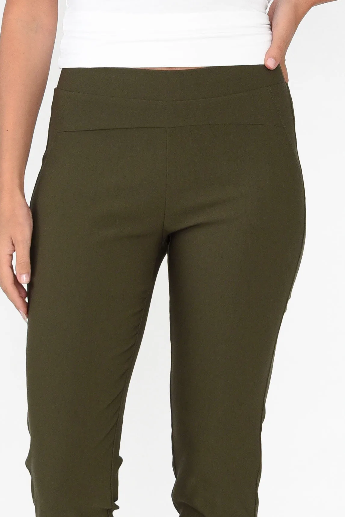 Olympia Khaki Straight Pants sold by Blue Bungalow product image thumbnail 5