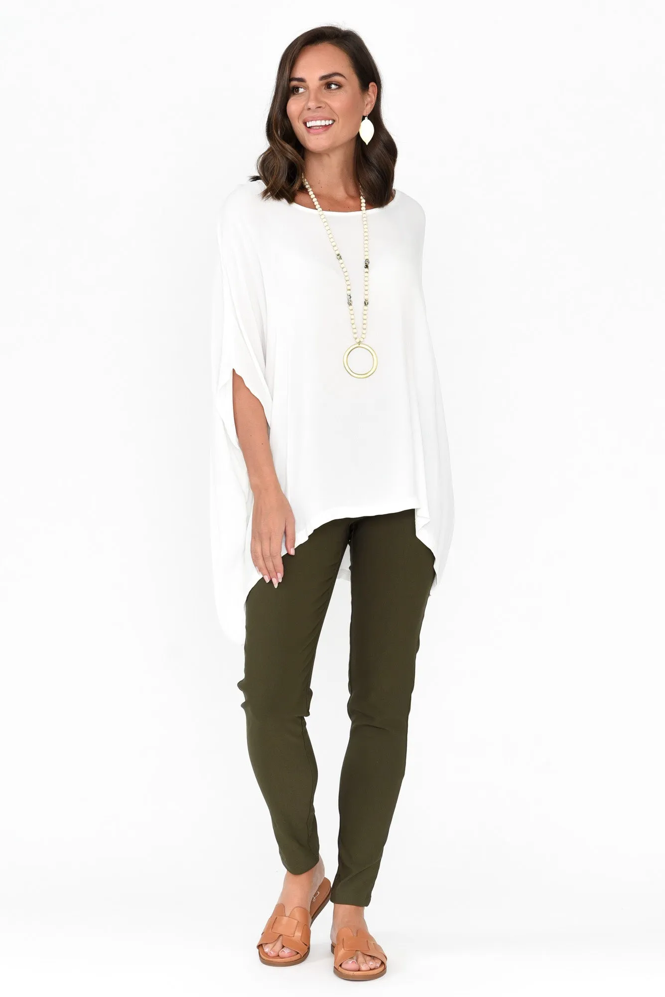 Olympia Khaki Straight Pants sold by Blue Bungalow product image thumbnail 2