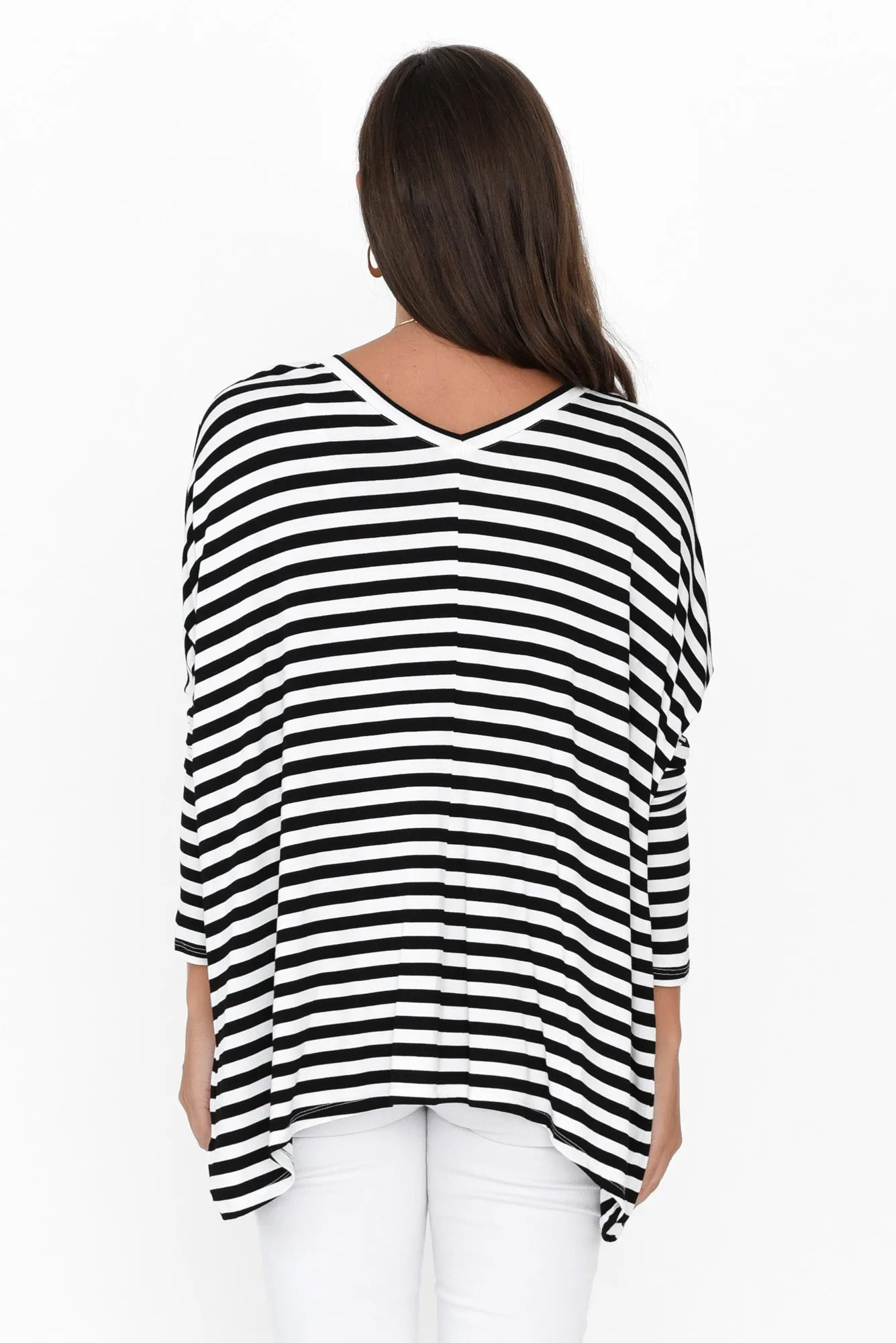 Kyoto Black Stripe Long Sleeve Tee sold by Blue Bungalow product image thumbnail 5