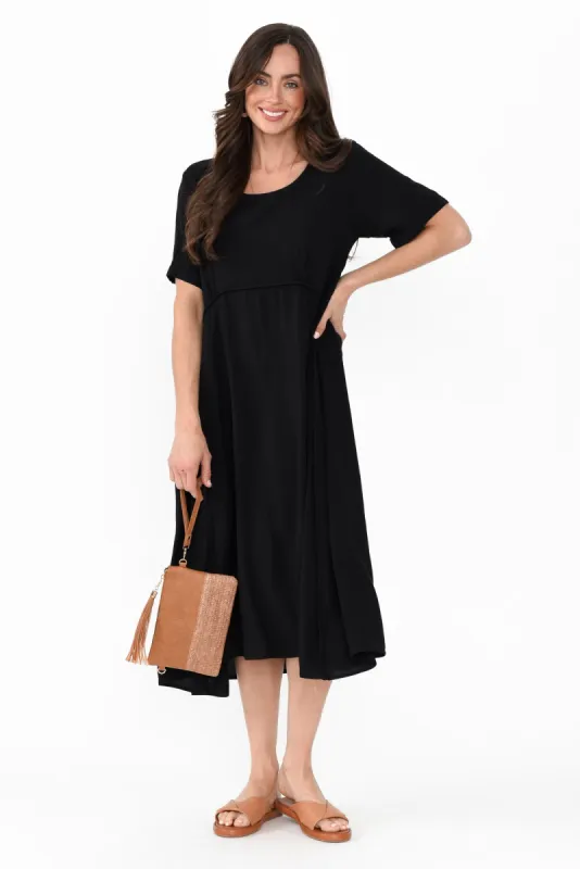 Zaelia Black Crescent Dress sold by Blue Bungalow