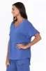 Rivia Blue Linen Top sold by Blue Bungalow