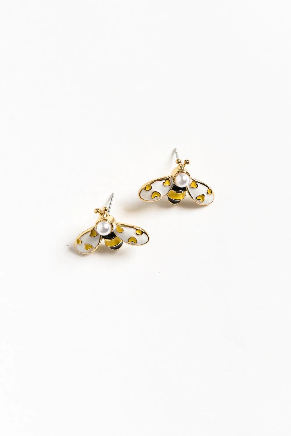 Pristina Gold Bee Stud Earrings sold by Blue Bungalow