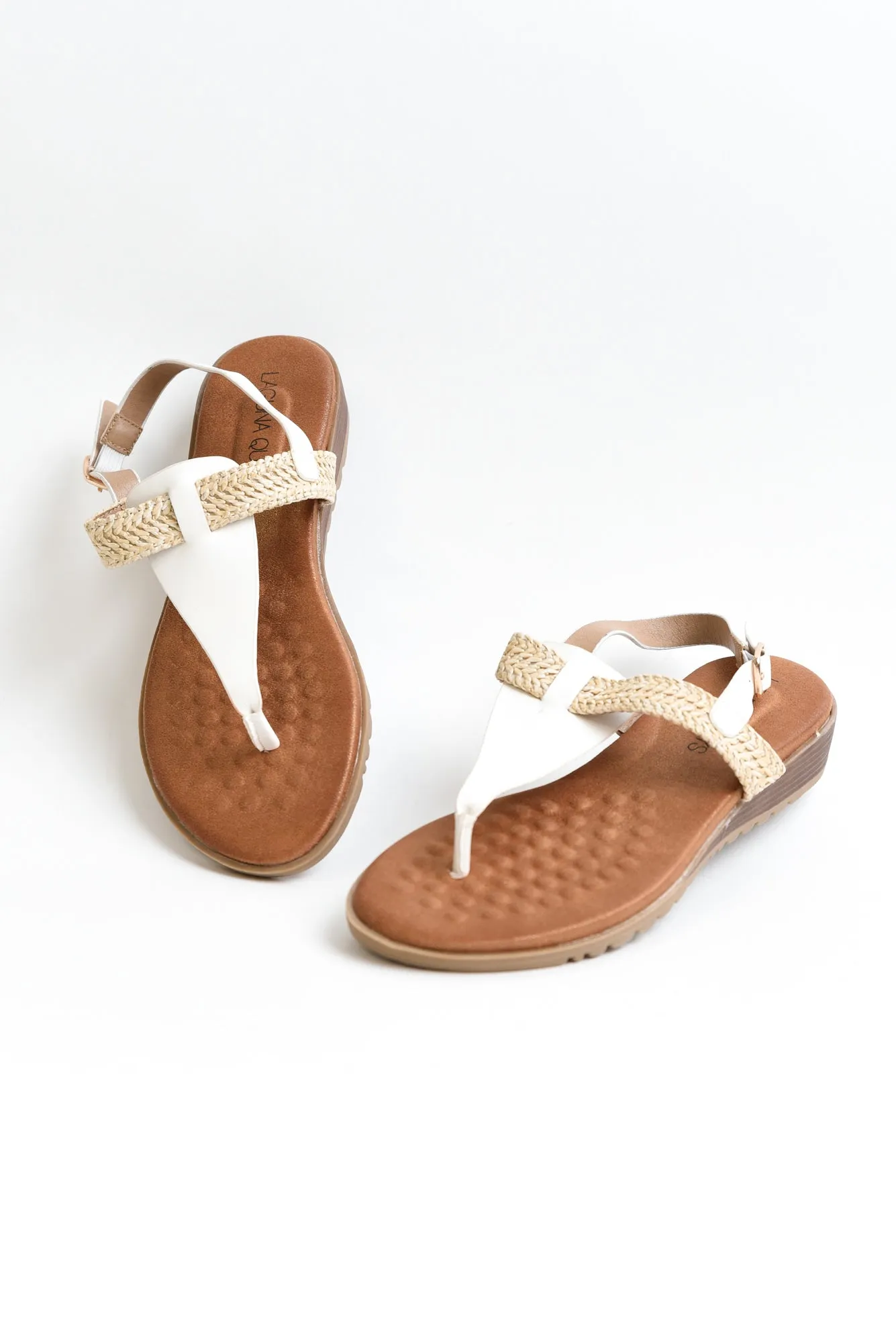 Fawa White Raffia Sandal sold by Blue Bungalow product image thumbnail 2