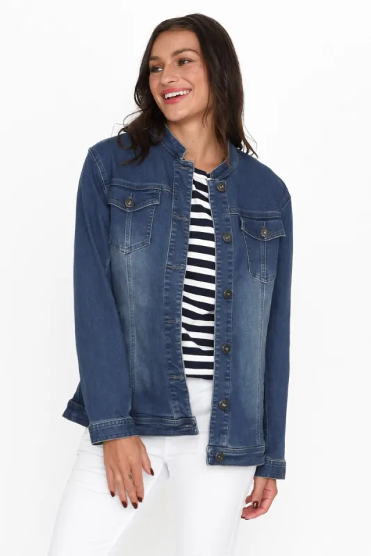 Wolfe Dark Denim Jacket sold by Blue Bungalow