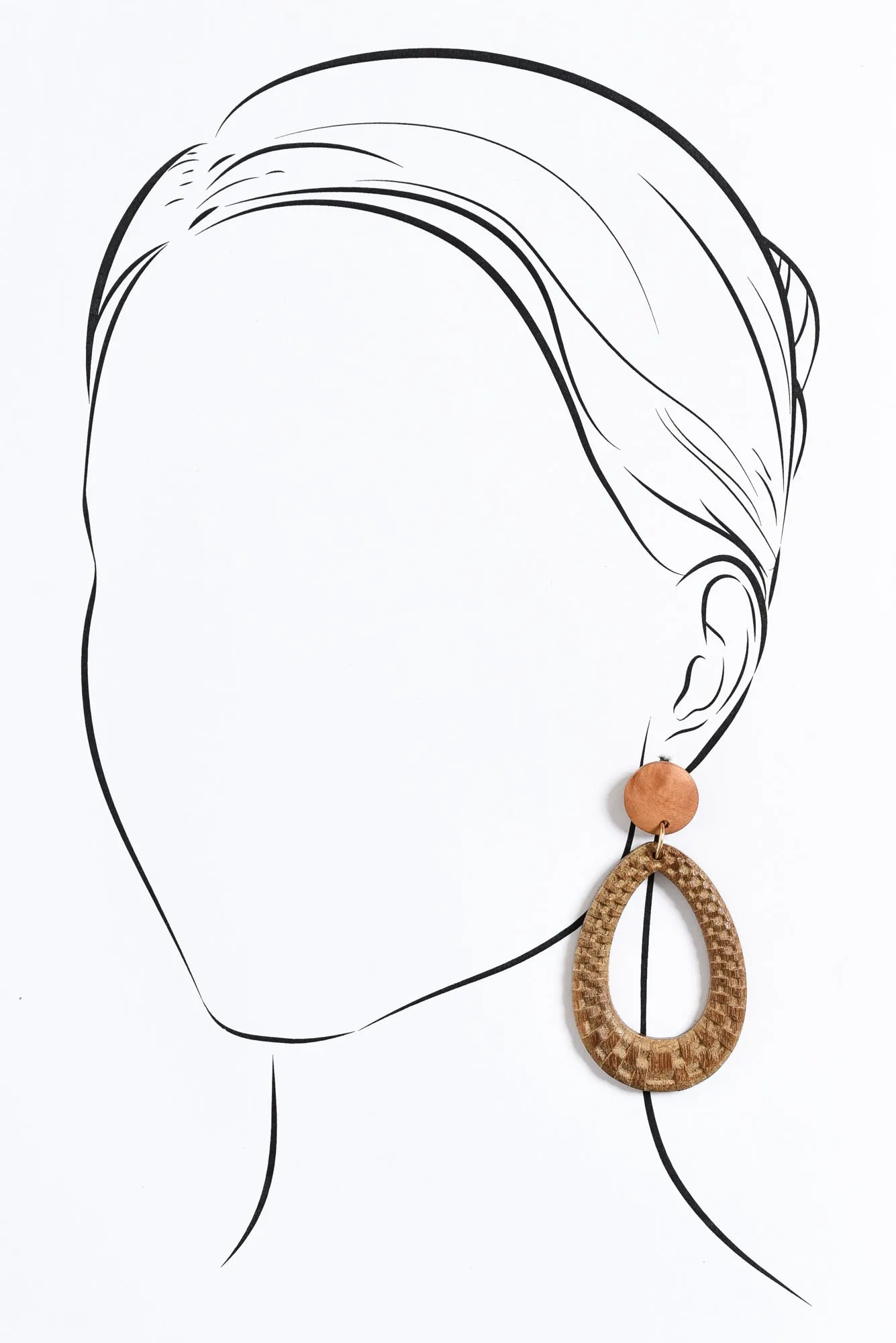 Maho Brown Teardrop Pendant Earrings sold by Blue Bungalow product image thumbnail 2