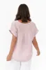 Dorian Pink Linen Cotton Top sold by Blue Bungalow