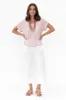 Dorian Pink Linen Cotton Top sold by Blue Bungalow