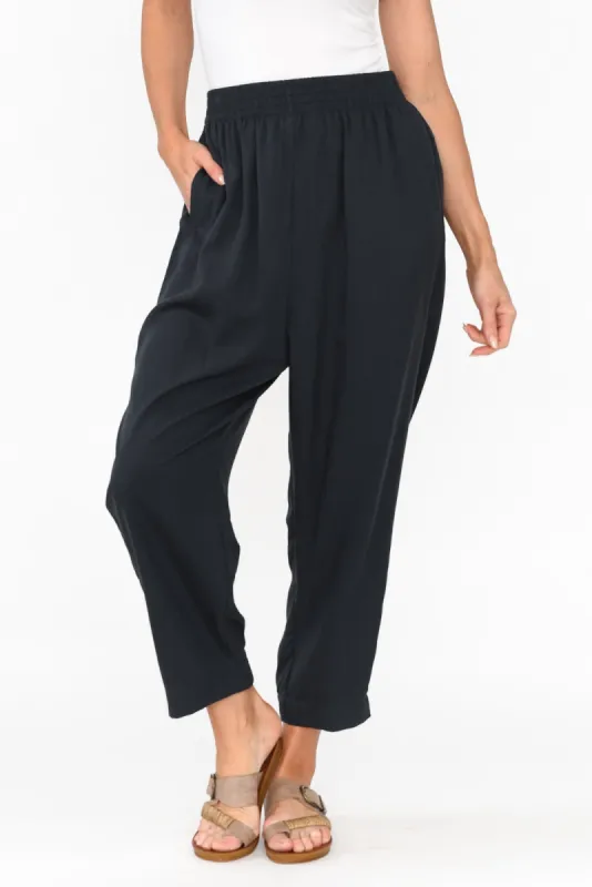 Kanni Navy Lyocell Jogger Pants sold by Blue Bungalow