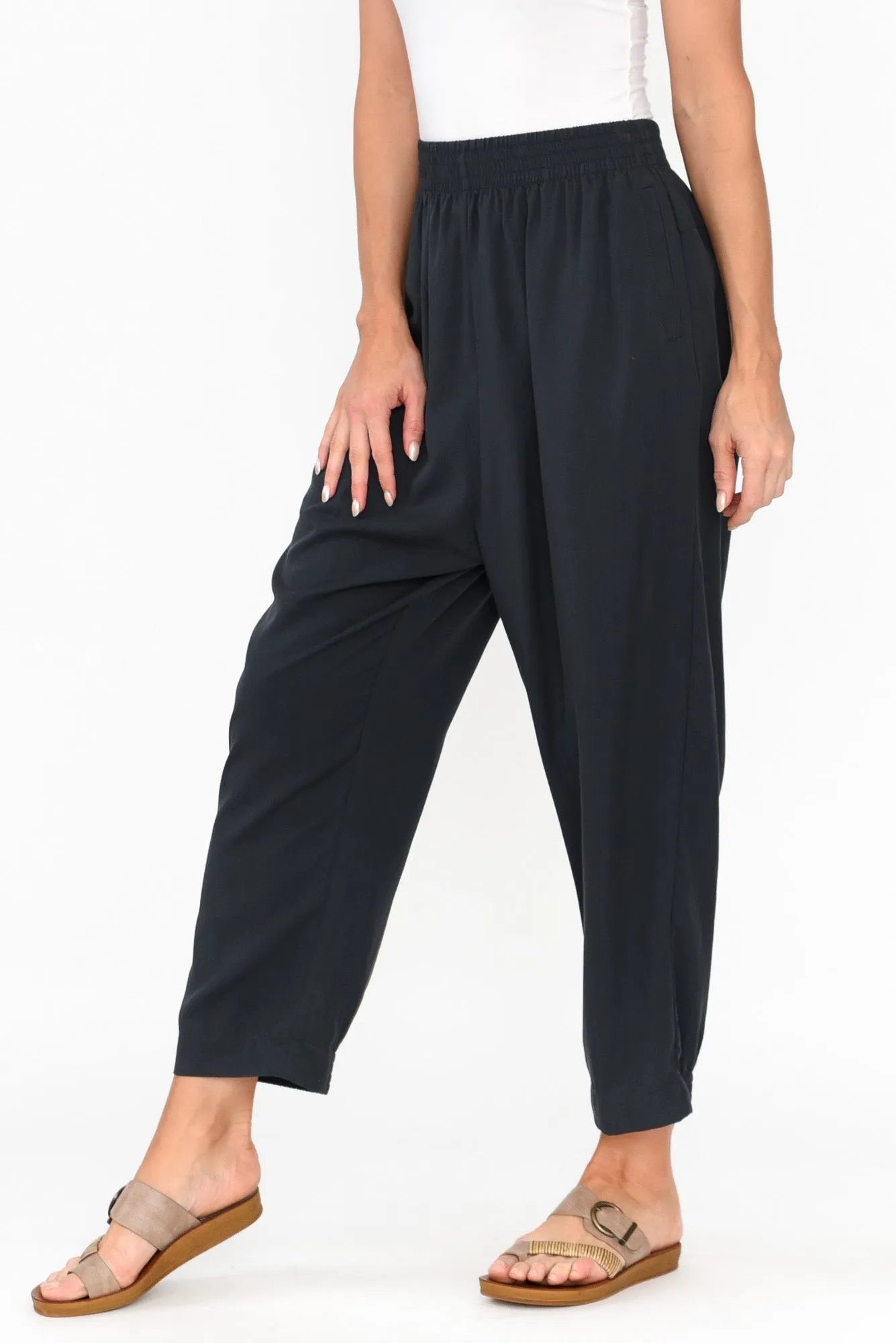 Kanni Navy Lyocell Jogger Pants sold by Blue Bungalow product image thumbnail 3