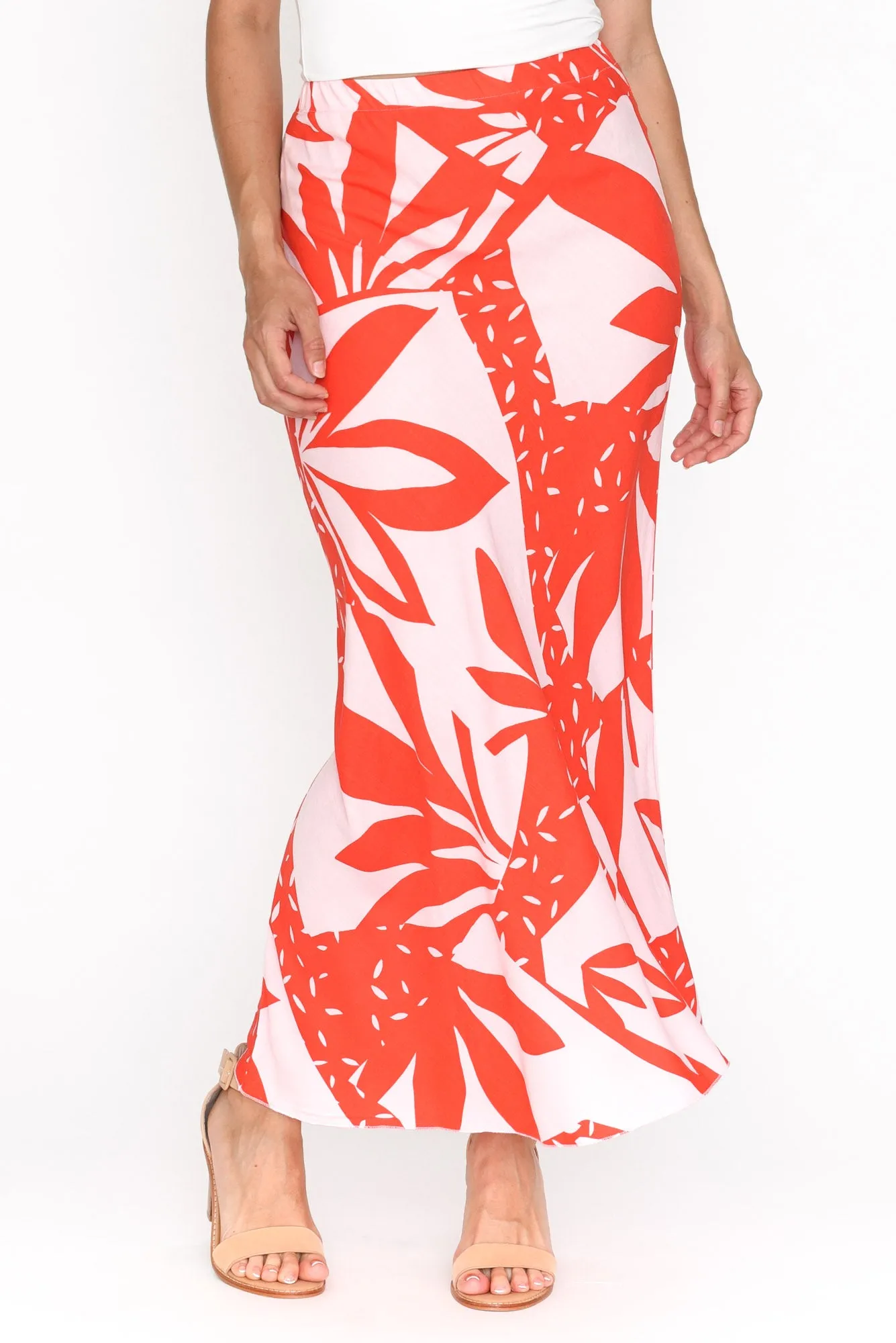 Meekin Pink Leaf Skirt sold by Blue Bungalow product image thumbnail 2