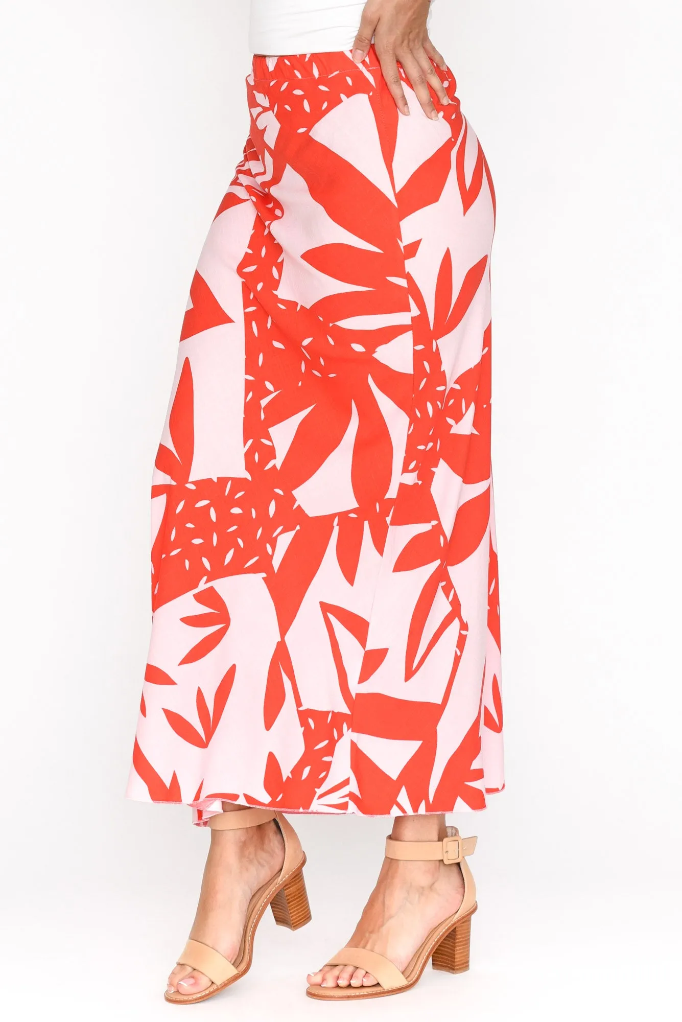 Meekin Pink Leaf Skirt sold by Blue Bungalow product image thumbnail 4