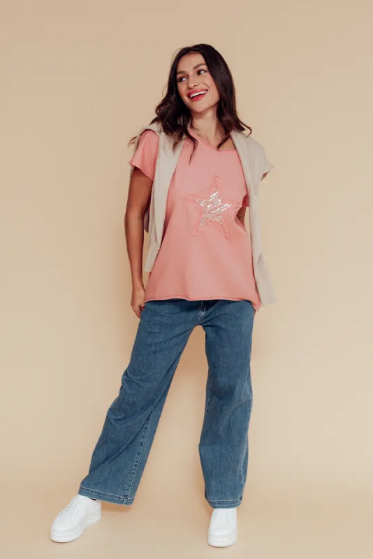 Izzy Dark Blue Wide Leg Jeans sold by Blue Bungalow
