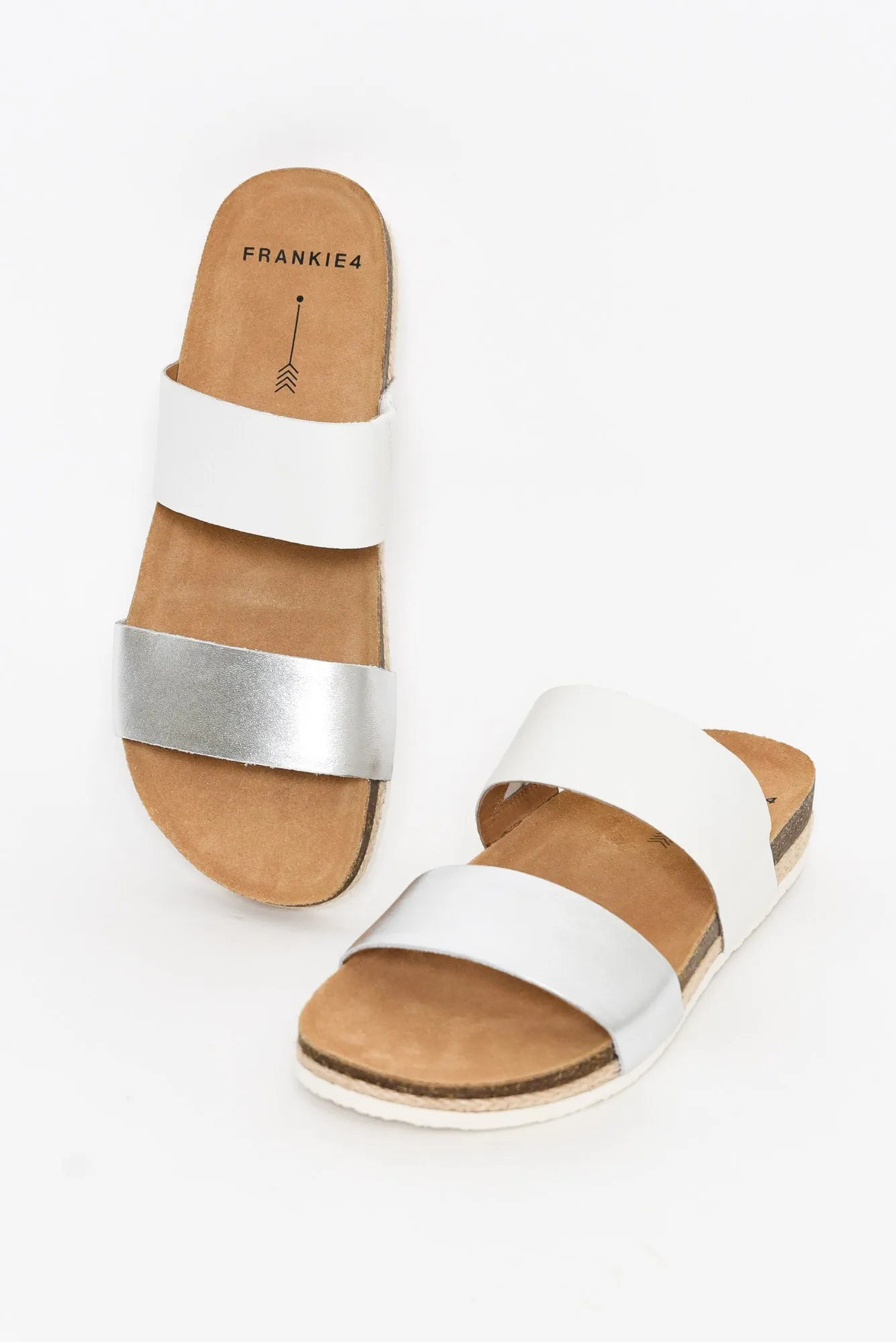 Maria III White/Silver Slide sold by Blue Bungalow product image thumbnail 2