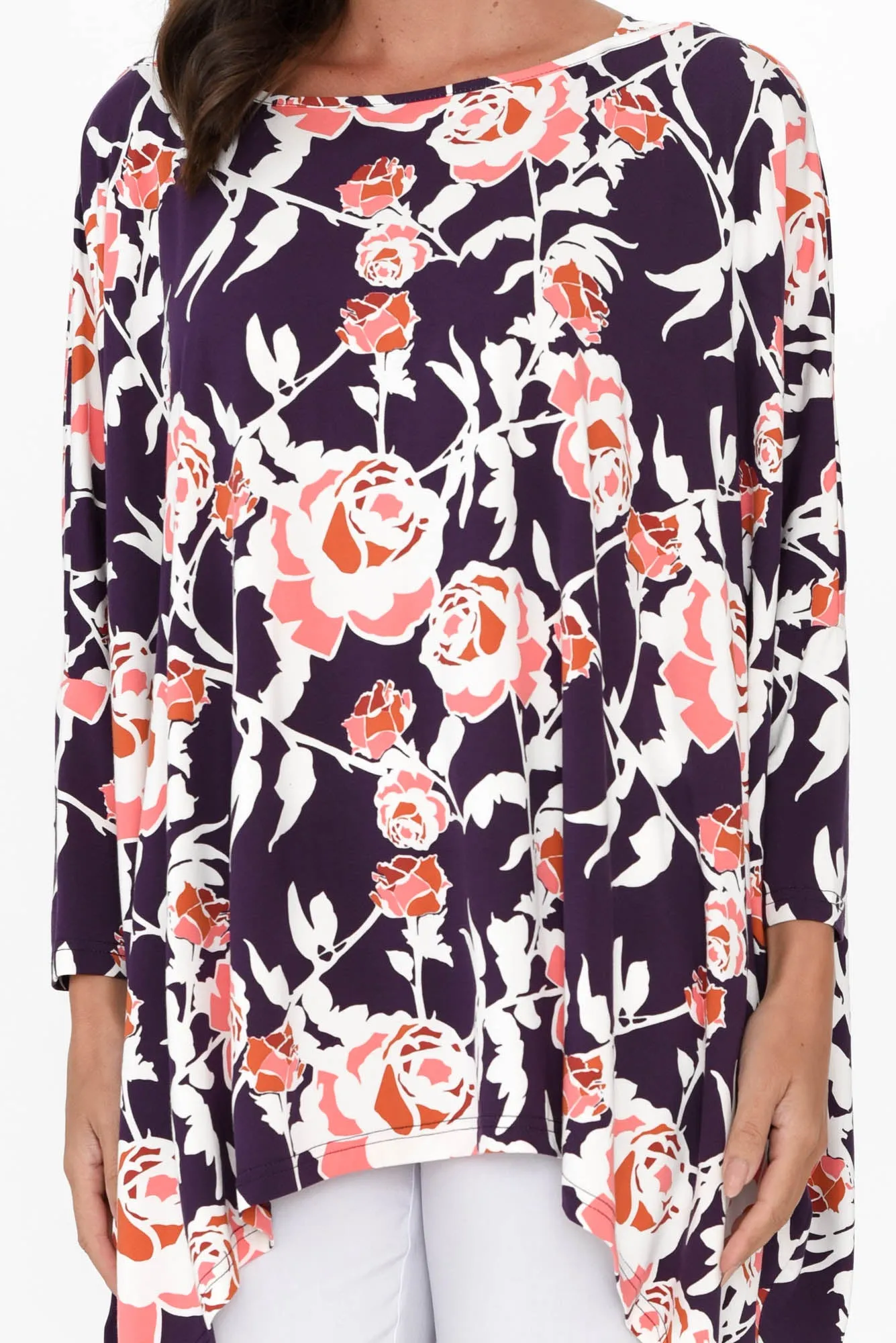 Emine Purple Rose Bamboo Top sold by Blue Bungalow product image thumbnail 5